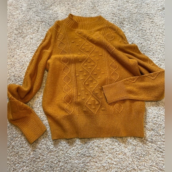 Lucky Brand | Bobble Cable Knit Sweater Cathay Spice | Women L - Picture 7 of 7